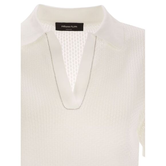 Fabiana Filippi Women Polo Shirt With Diamond Thread